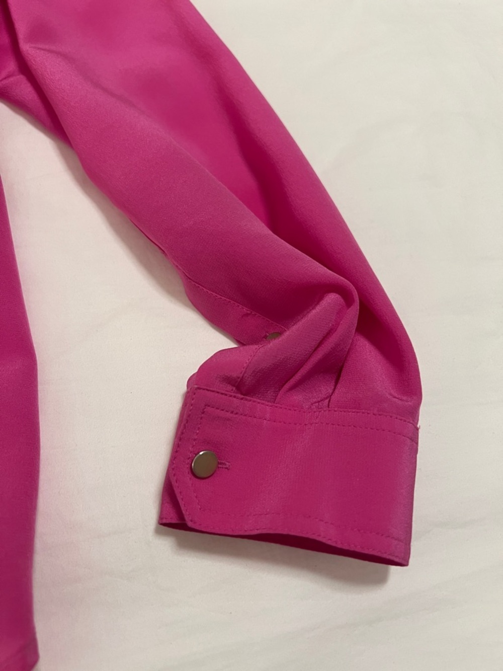 Rebecca Taylor Vibrant Fuchsia Long-Sleeve Peasant Blouse - Picture 4 of 4